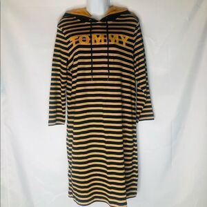 Tommy Hilfiger Denim Striped Hooded Dress